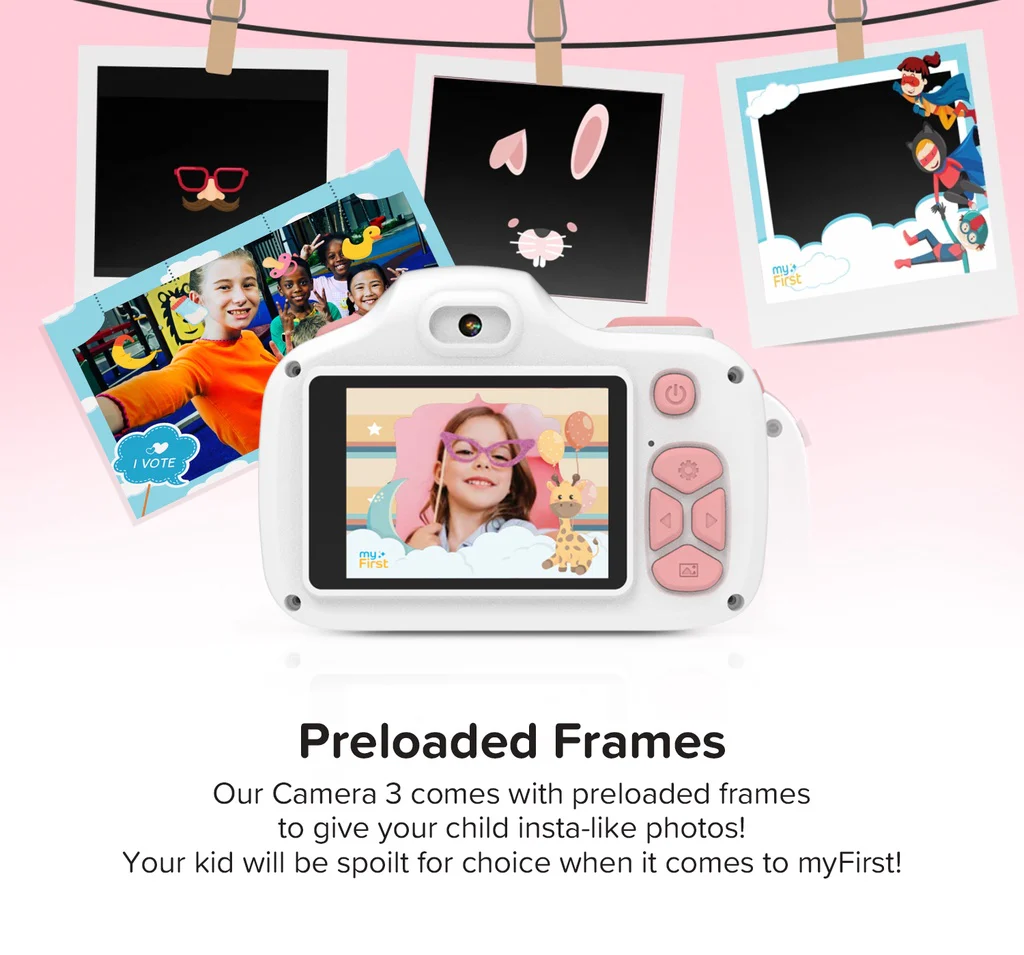 Kids Digital Camera with Rubber Protective Case & Lanyard | myFirst Camera 3 - Image 5