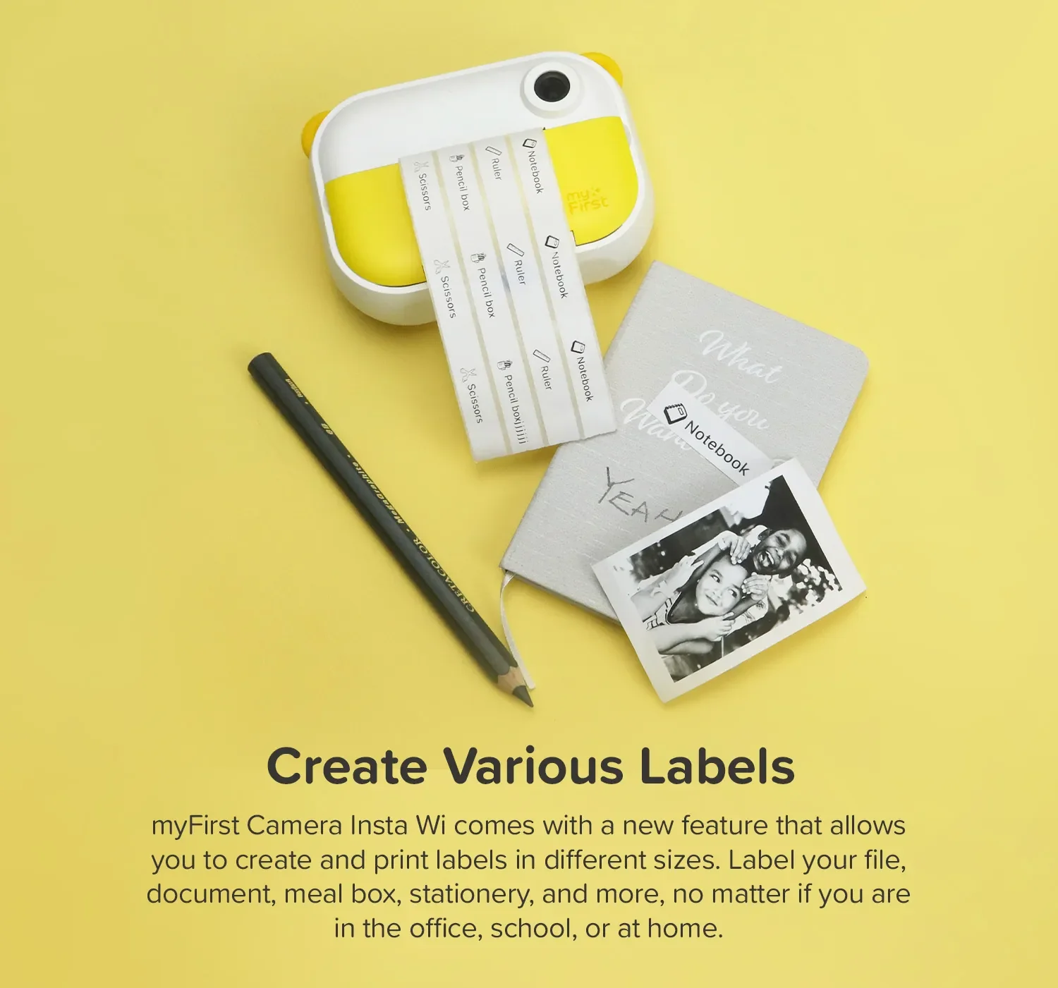 Instant Print Camera & Label Maker | Thermal Printer w/ Refills | myFirst Camera Insta Wi - Image 5