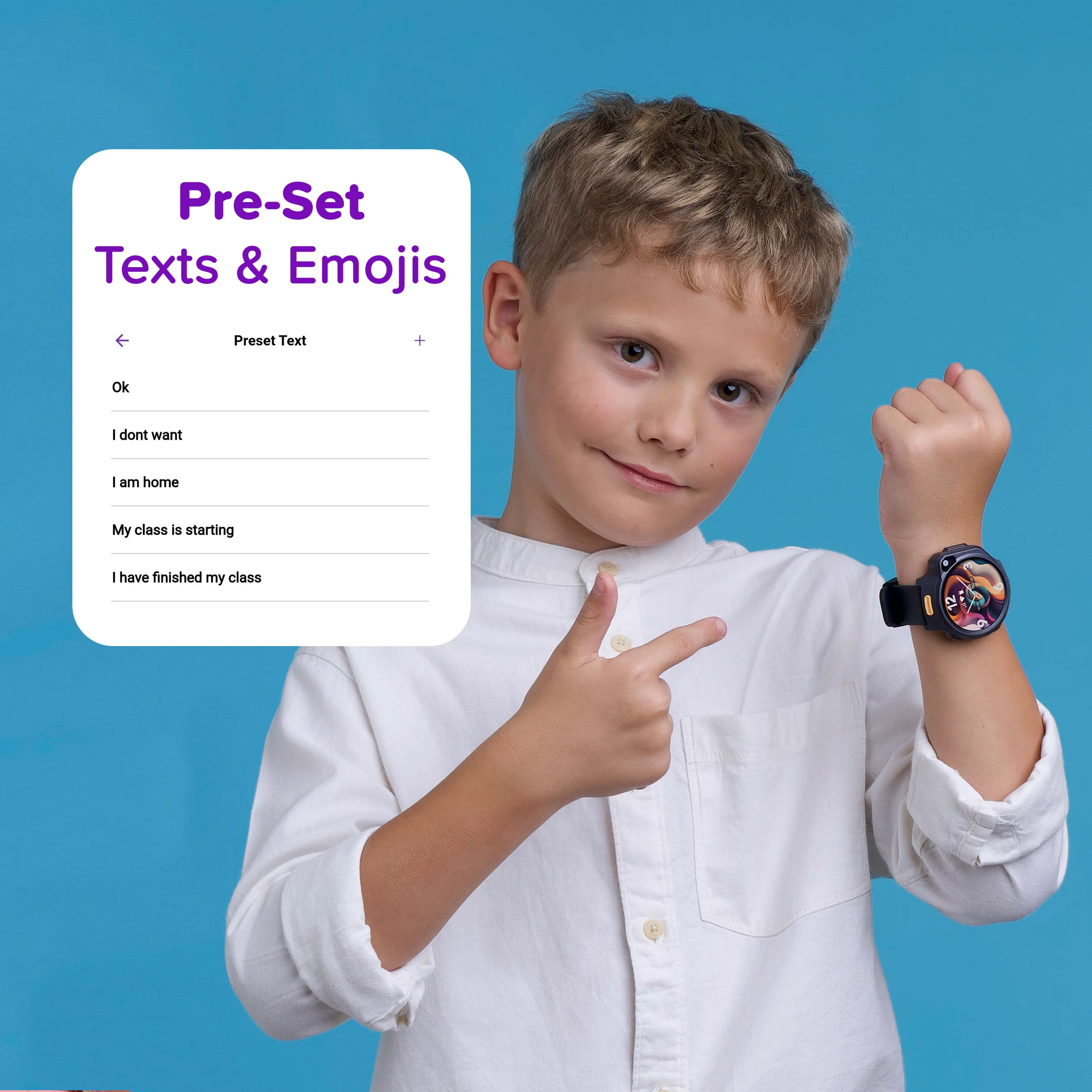 4G Kids Smart Watch with GPS Tracking, Video Call (Square) | myFirst Fone S3 - Image 5